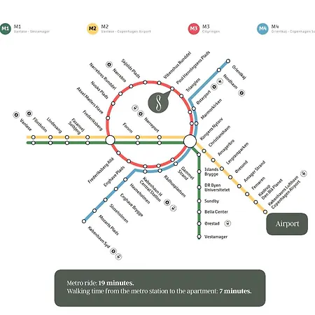 Sanders Park 2- Charming 1-bdr Close To Metro Appartement Kopenhagen